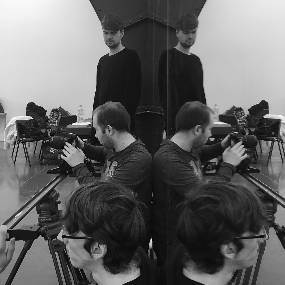Never film in a room of mirrors.