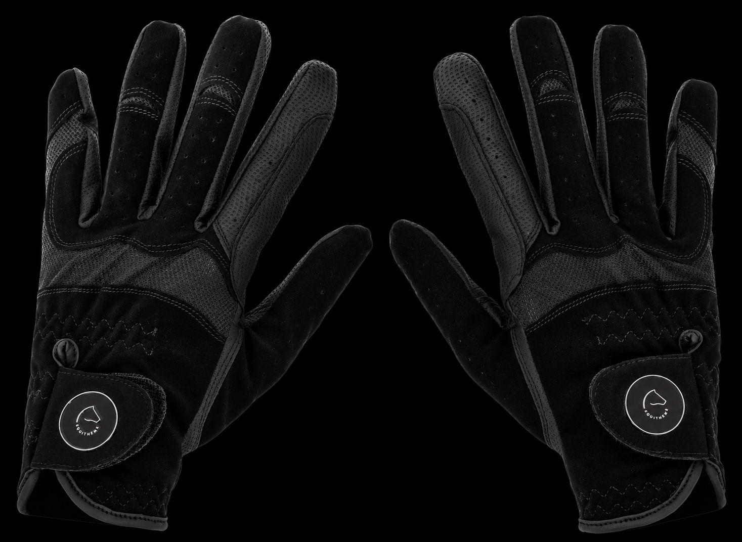 Gants Equithème Wave Adulte Noir 