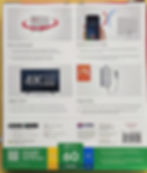 This is the back of an HDTV antenna box, showcasing key features such as multi-directional reception, a 3G/4G/5G/LTE filter