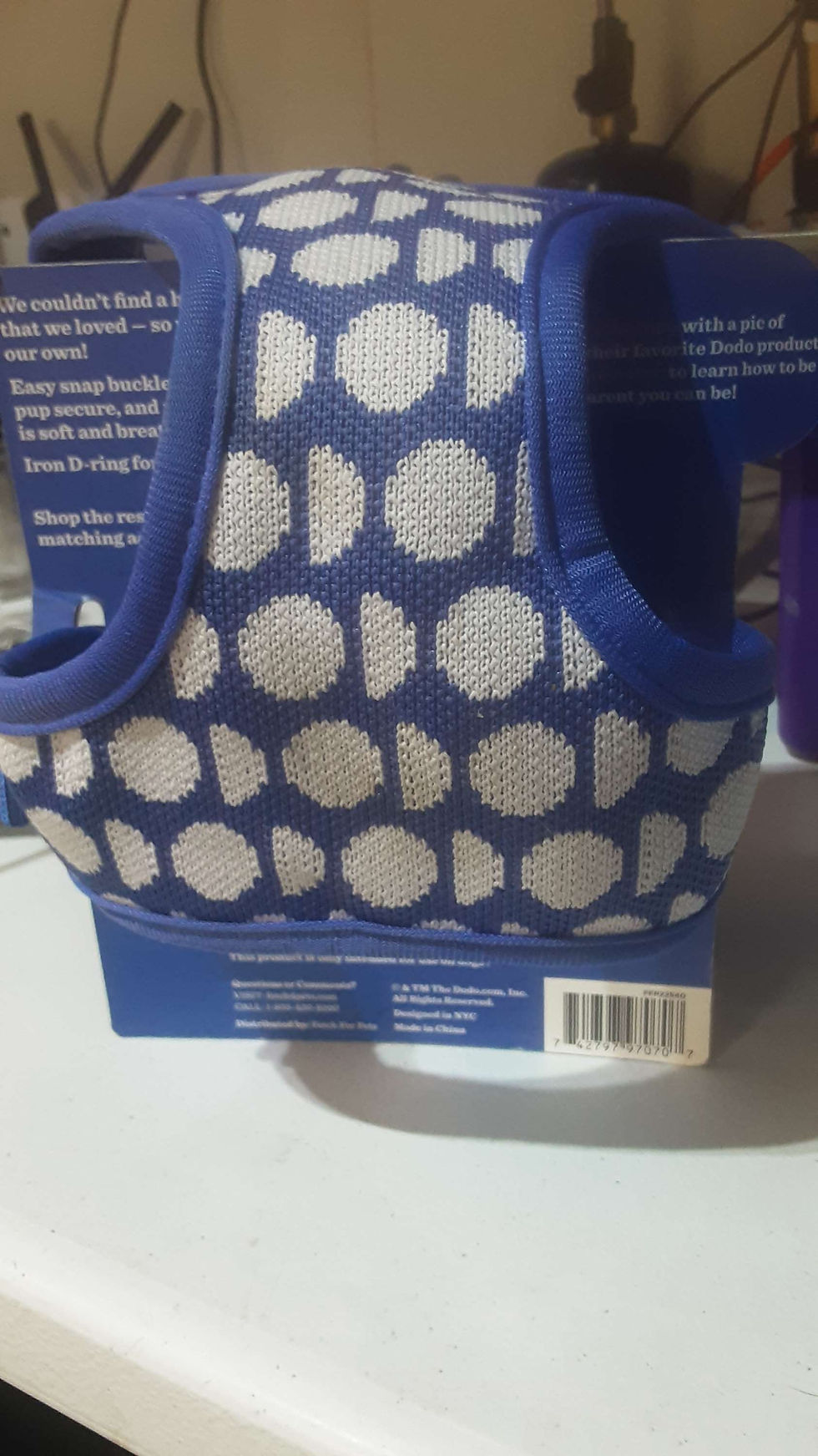 Thumbnail: NWT - The Dodo Dog Harness Size Medium - Blue {6025}
