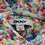 Thumbnail: Close-up image of a colorful DKNY clothing label, featuring vibrant pink, yellow, and blue textures. The tag reads "DKNY" wit