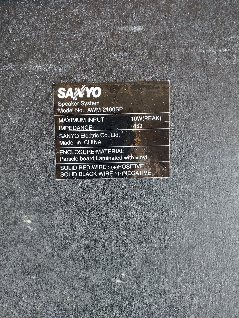 Thumbnail: Sanyo Speaker Pair AWM-2100SP -Pre-Owned GREAT SHAPE