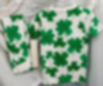 Carter's St Patty's Day 4 Leaf Clover Short Sleeve Shirt/Pants Pajamas backside