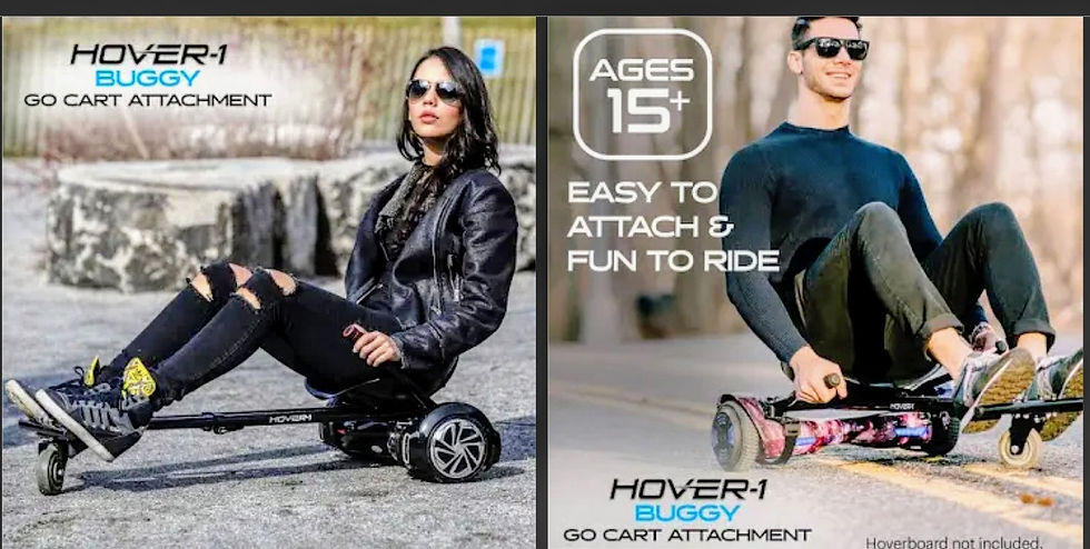 Thumbnail: Hover-1 Eclipse Hoverboard W/Hover-1 Buggy Attachment advertising photo