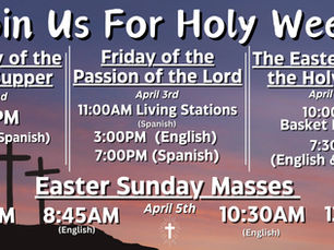Holy Week Schedule