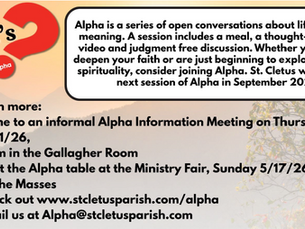 Alpha Information Meeting