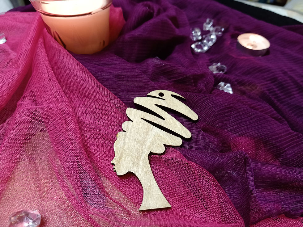 Thumbnail: Shaped Wood Bookmark ( African Girl - 01  )