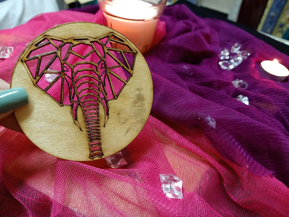 Thumbnail: Curved Wood Coaster ( Elephant  )