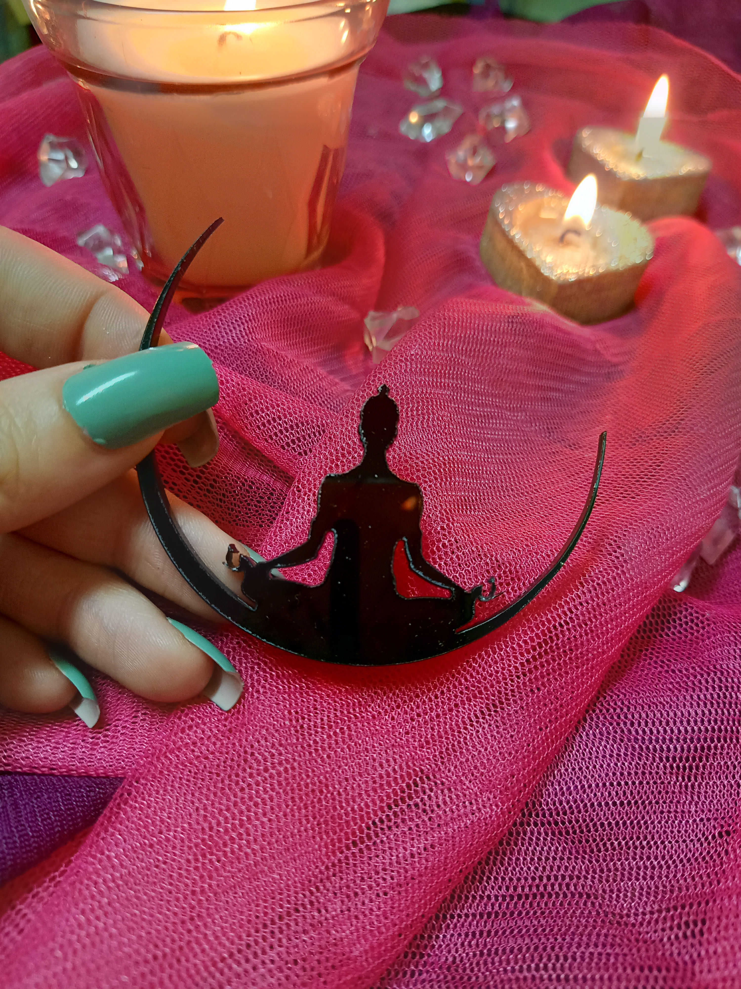 Shaped Acrylic Bookmark ( Yoga - 01 )