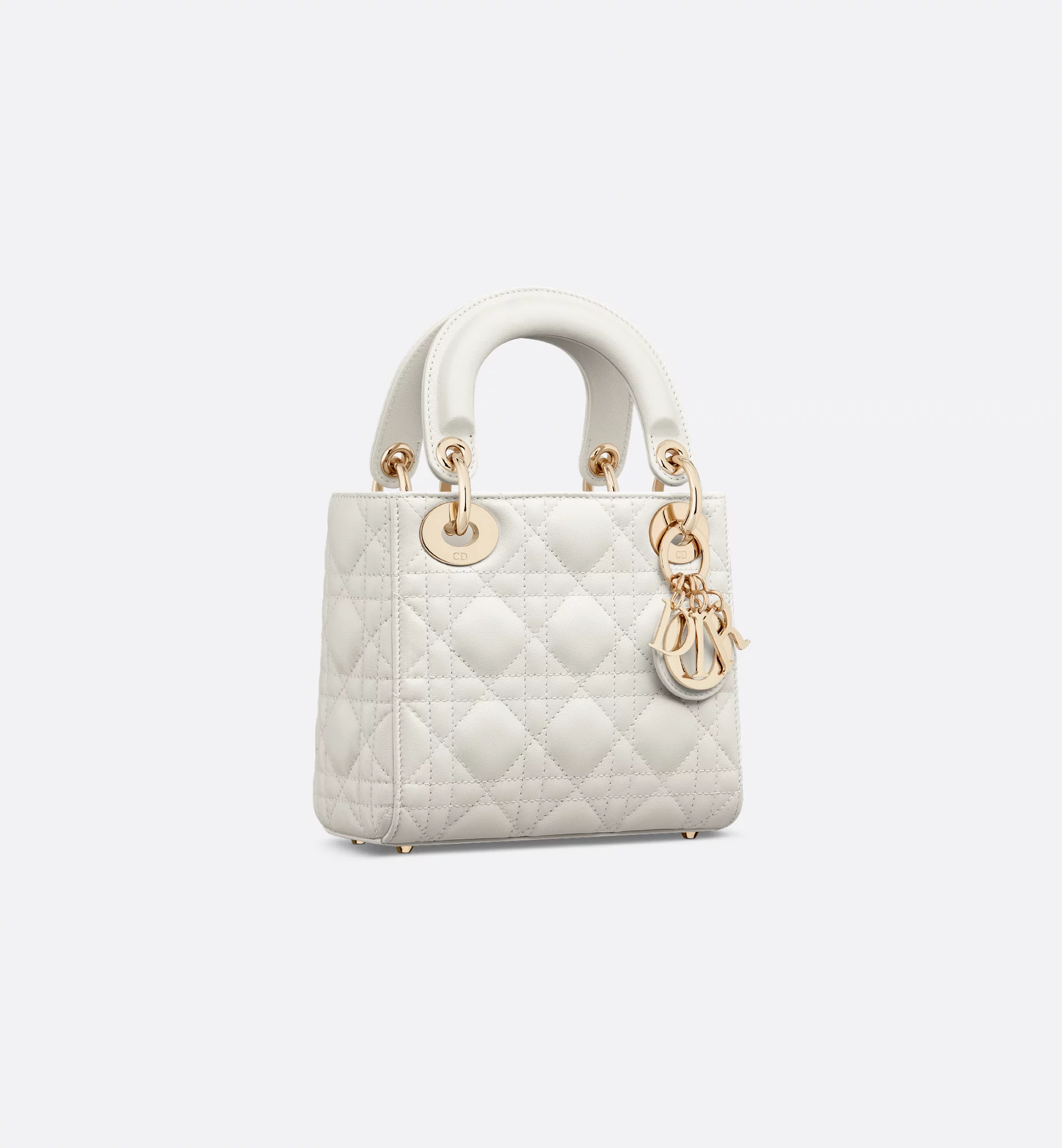 Mini Lady Dior White Bag