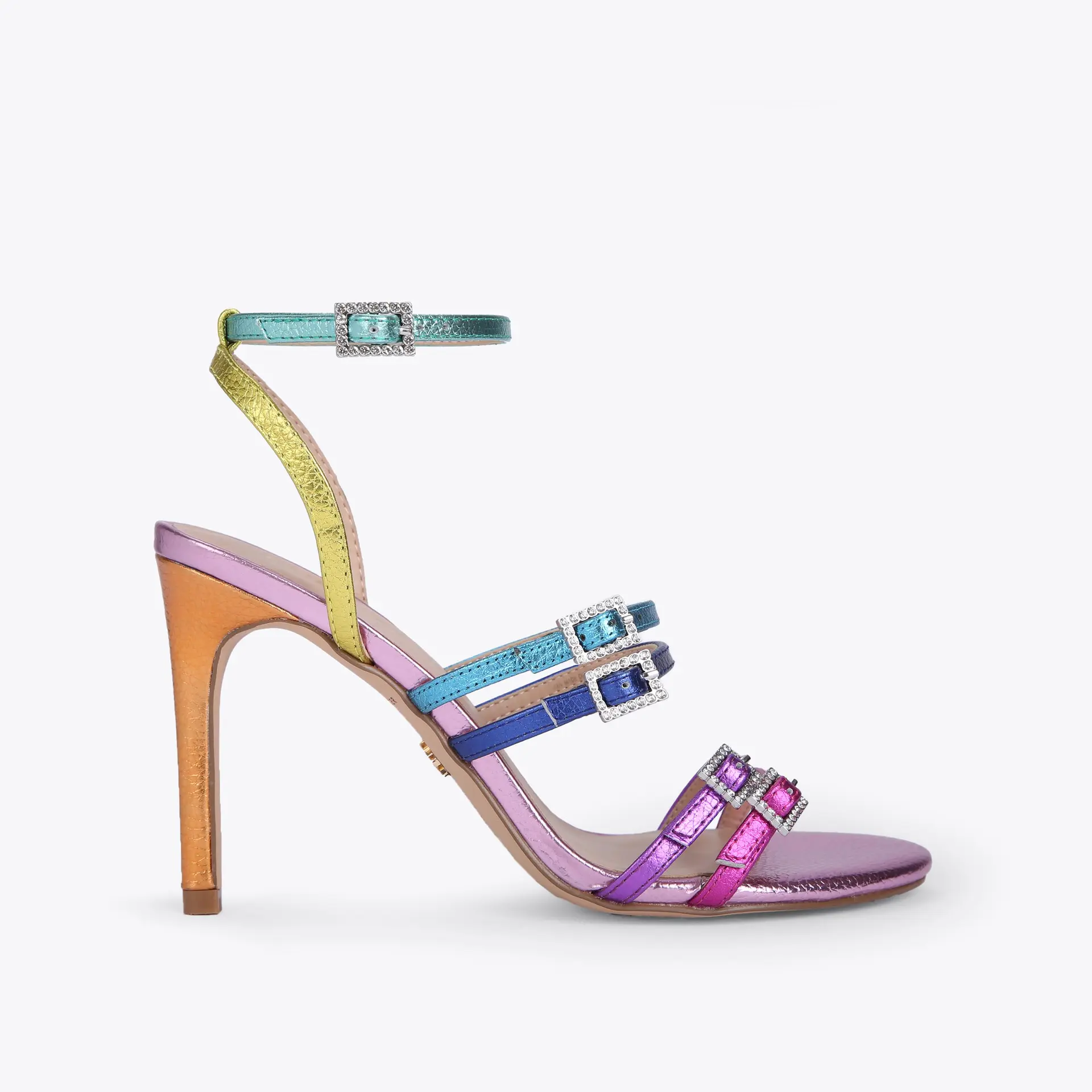 Pierra Rainbow Stiletto Heel Sandals by Kurt Geiger London