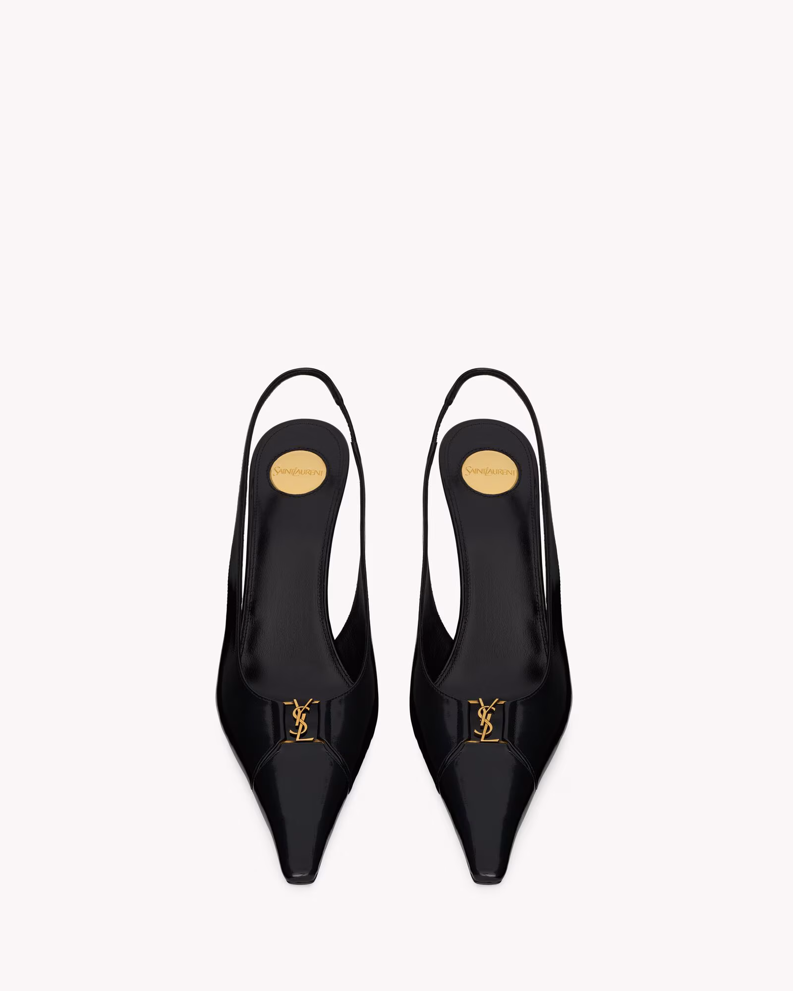 ysl black slingback heels