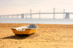 Yellow Boat on the Bay