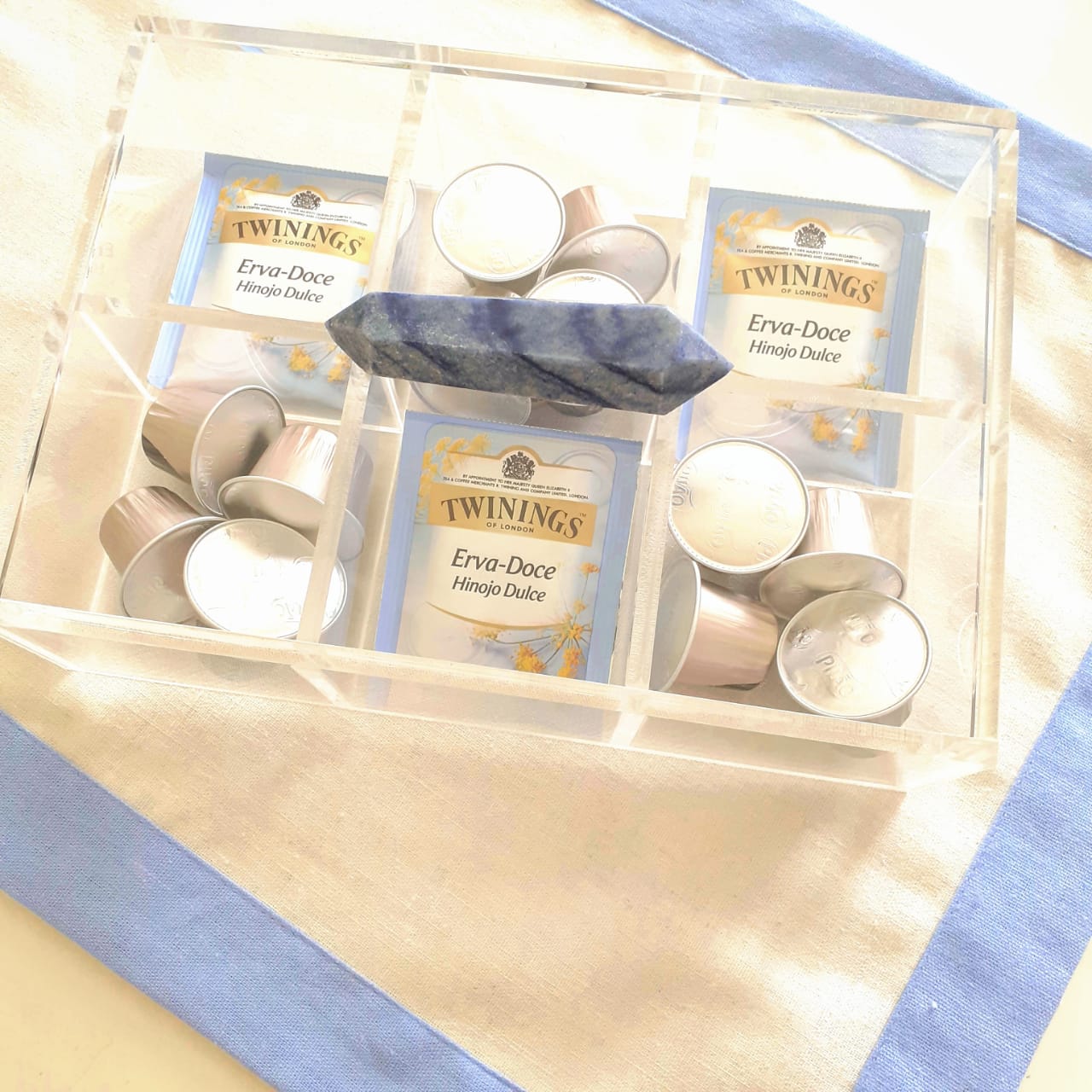 Caixa de Chá - Mini Quartzo Azul
