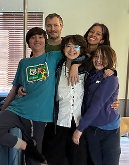 Aerial arts coach at Lava City Cirque in Bend Oregon with family