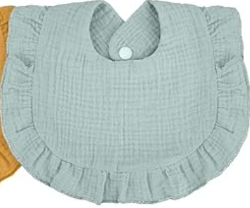 Thumbnail: Ruffle Muslin Bibs