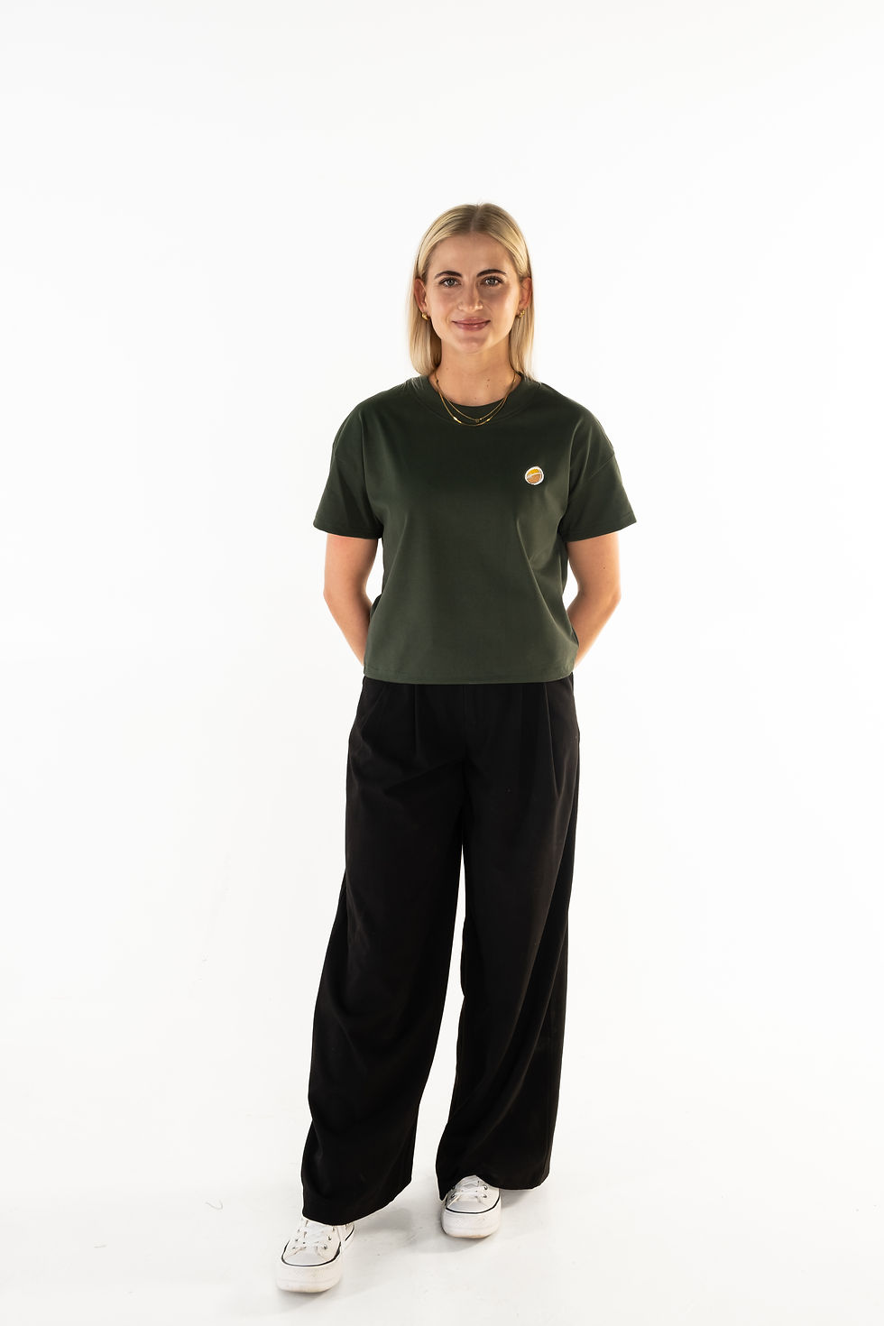 Thumbnail: CROPPED OVERSIZED T - GREEN