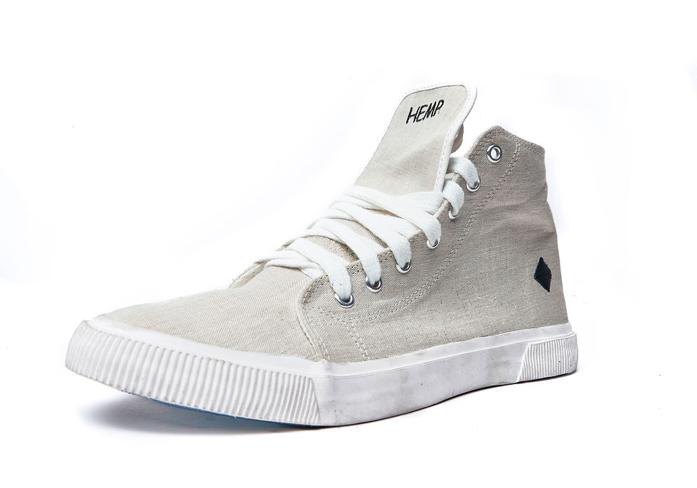 Natural HIgh-Top Hemp Sneakers