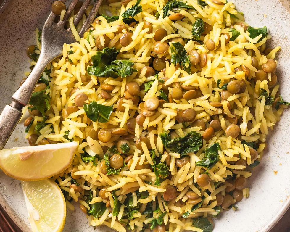 Dr. Wonson's Kitchen: Spring Lentil, Greens & Lemon Rice 