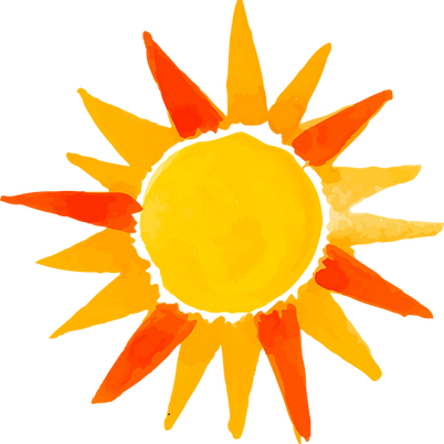 Watercolor Sun Illustration
