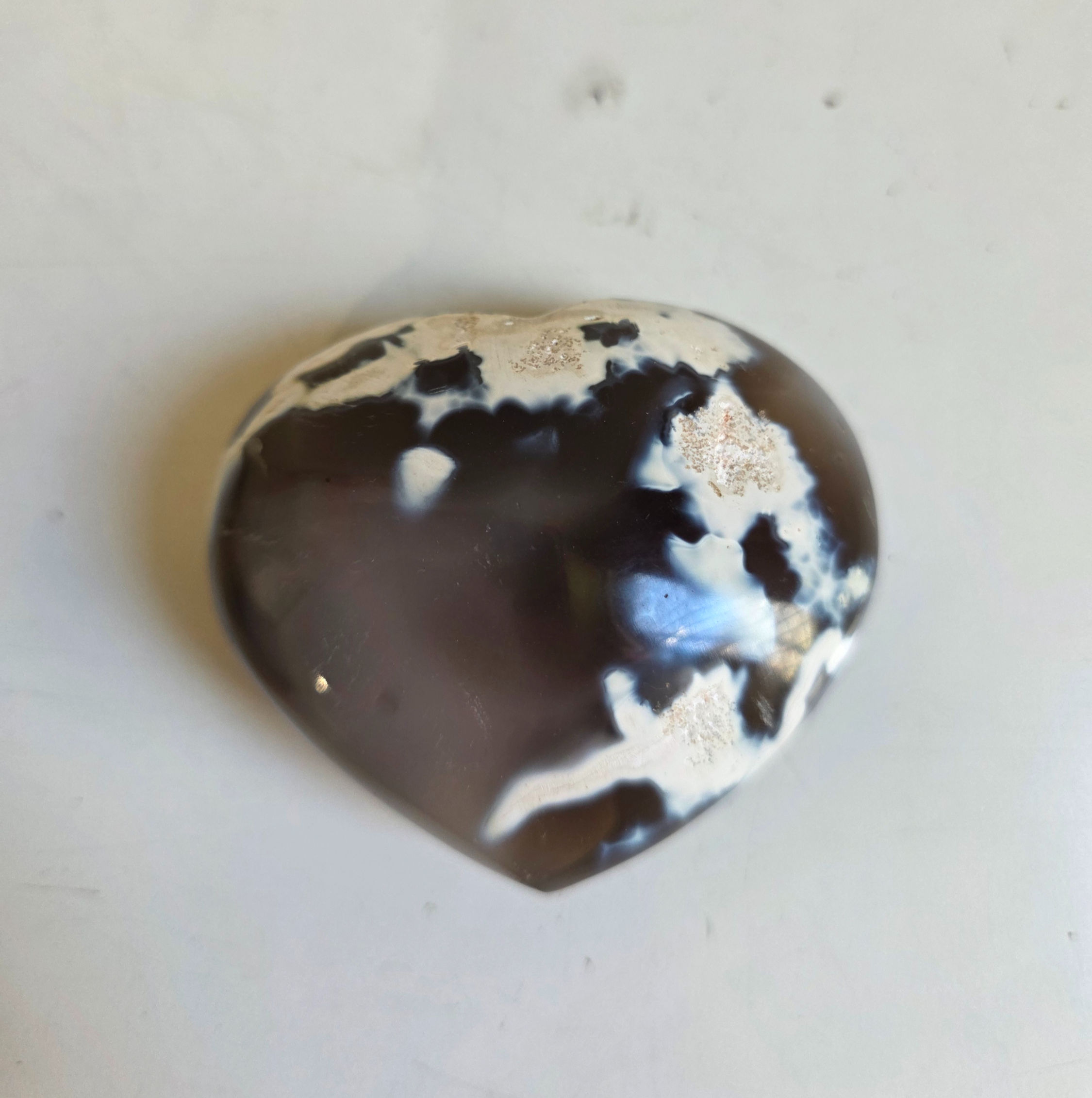 Orca Agate Heart