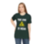 Thumbnail: Drinking humor t-shirt with triangle caution sign and wasted character