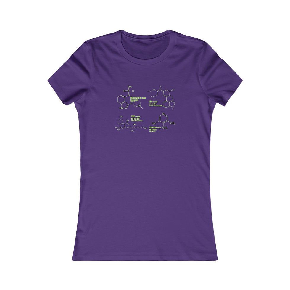 Thumbnail: Purple women's t-shirt with E=mc² design