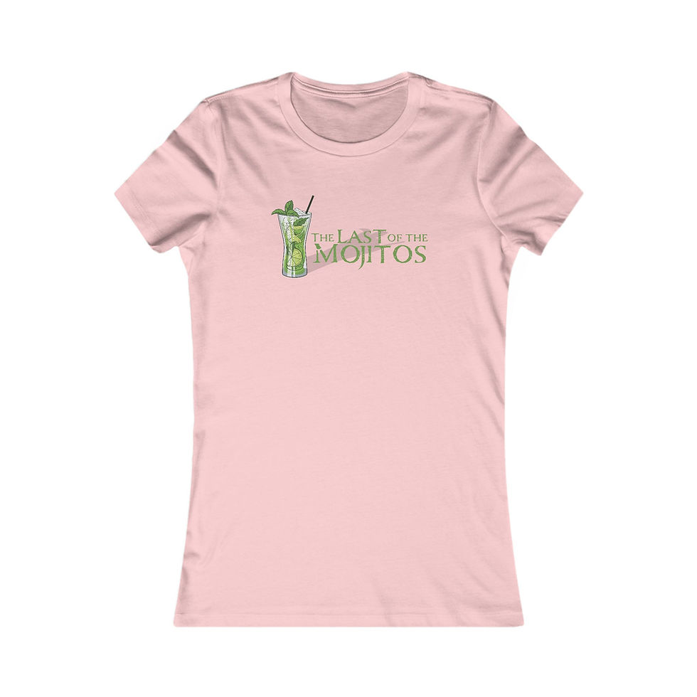 Thumbnail: Pink T-Shirt with Mojito graphic and text: I Love Mojitos