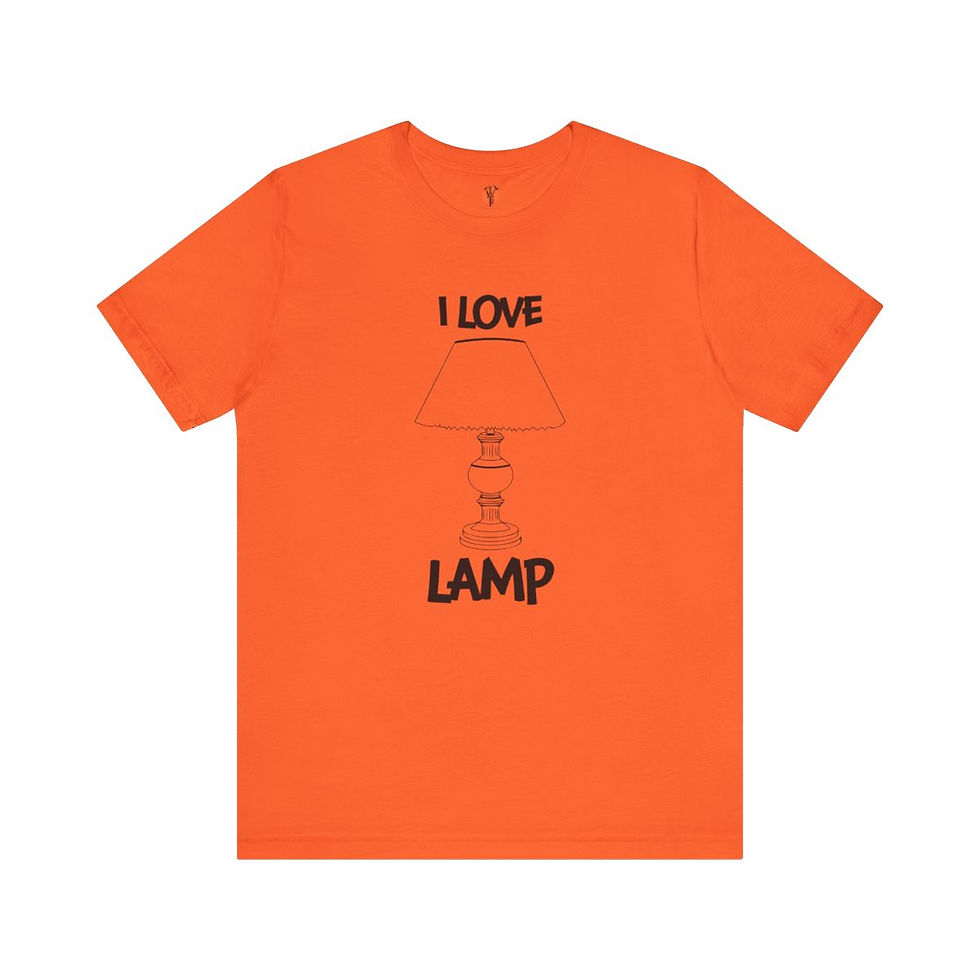Thumbnail: Orange t-shirt with "I Love Lamp" design
