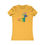 Thumbnail: Rainbow dinosaur on mustard-colored shirt