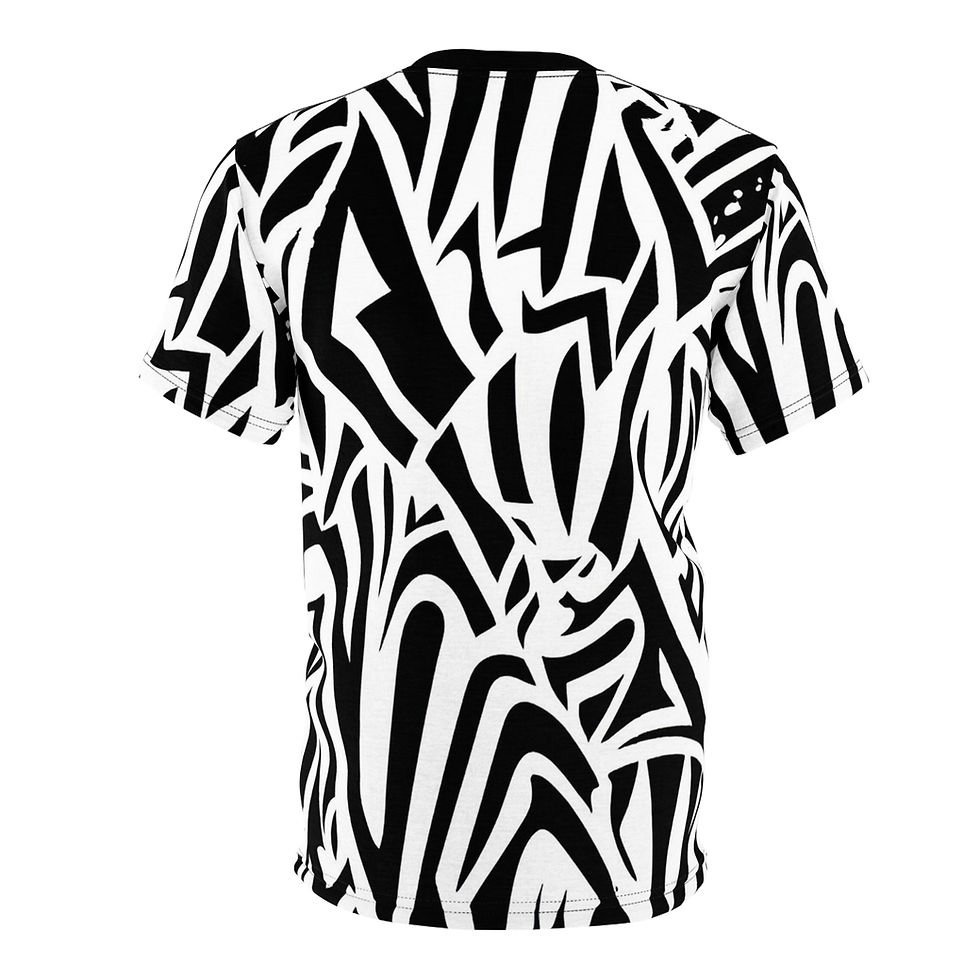 Thumbnail: Zebra Print with Mask in Tall Grass, Netral Fit Tee