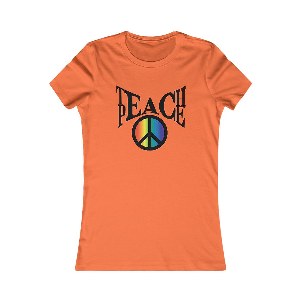 Thumbnail: Peace T-Shirt: Teach Peace rainbow symbol