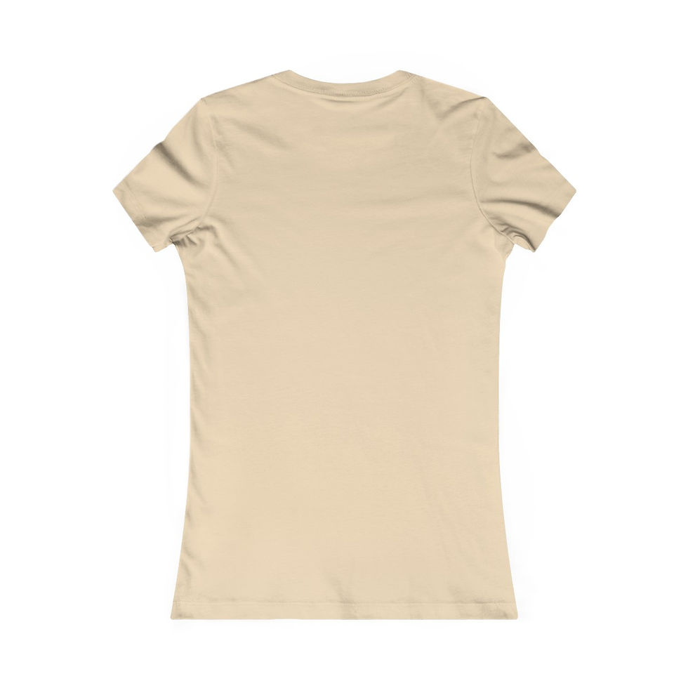 Thumbnail: Beige women's short-sleeve fitted t-shirt