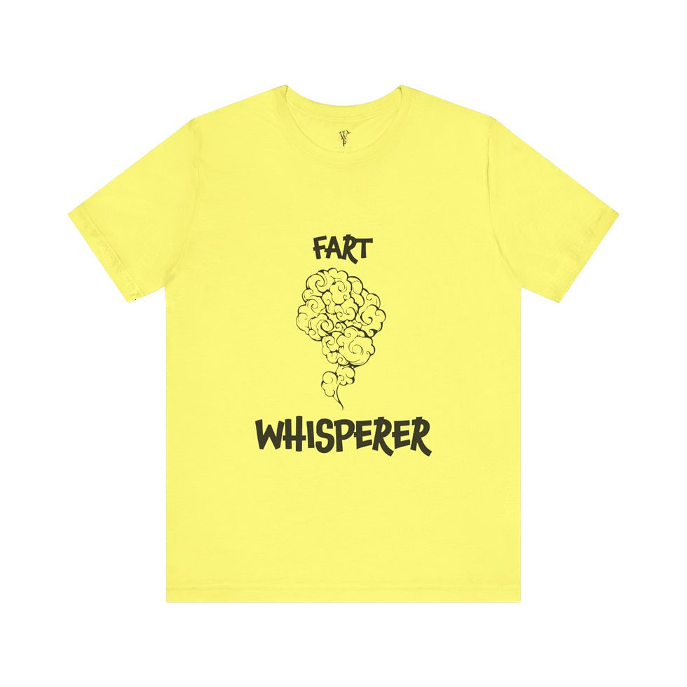 Thumbnail: Yellow T-shirt with "Fart Whisperer" design