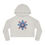 Thumbnail: Red, white, and blue snowflake on a cropped hoodie