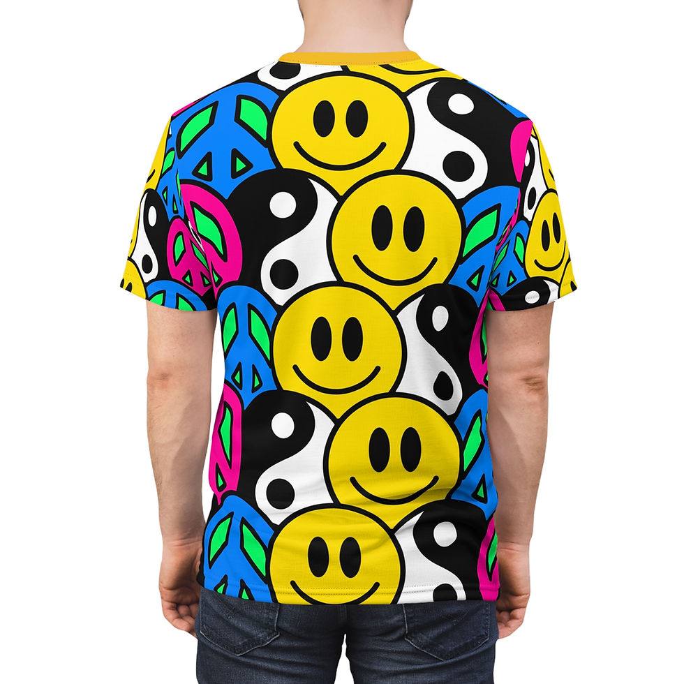 Thumbnail: Smiley Face, Yin-Yang. Peace Sign, Unisex Tee