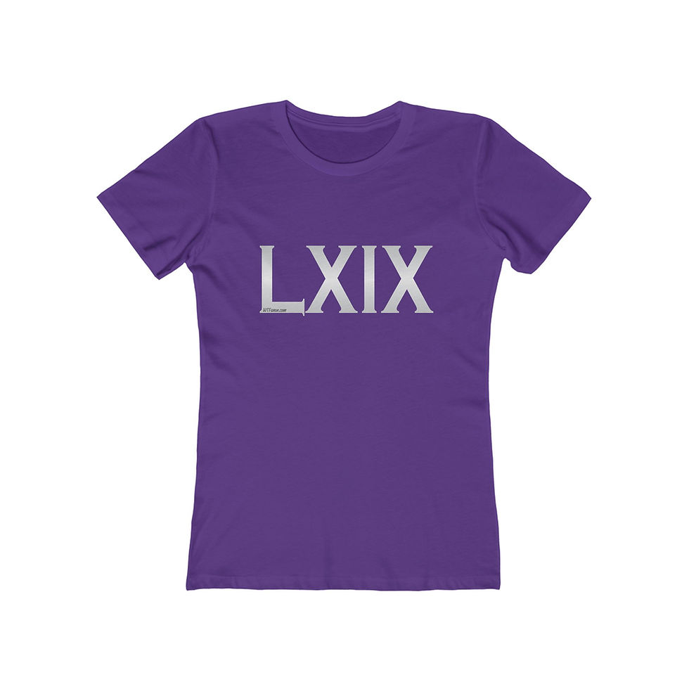 Thumbnail: LXIX, Sixty Nine, Funny, Gradient Font, Women's Tee