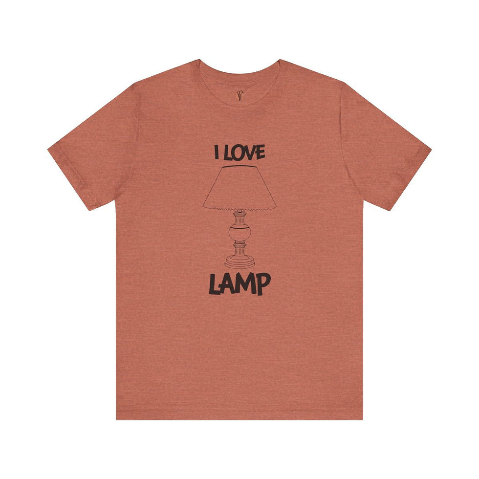 Thumbnail: Burnt orange t-shirt, "I Love Lamp" design