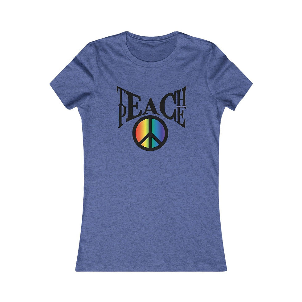 Thumbnail: Peace rainbow symbol women's t-shirt