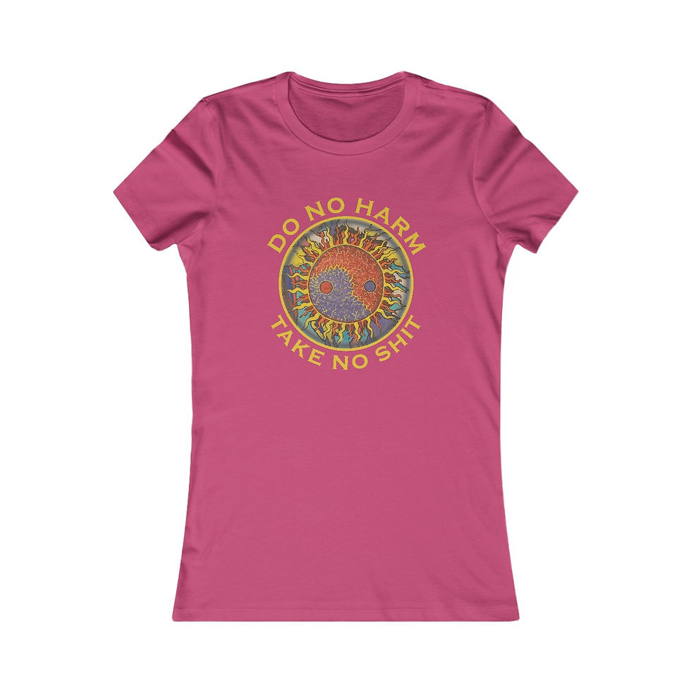 Thumbnail: Pink T-Shirt: "Do No Harm, Take No Shit"