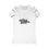 Thumbnail: White women's t-shirt with Seattle skyline and 'It's Never Sunny in Seattle'