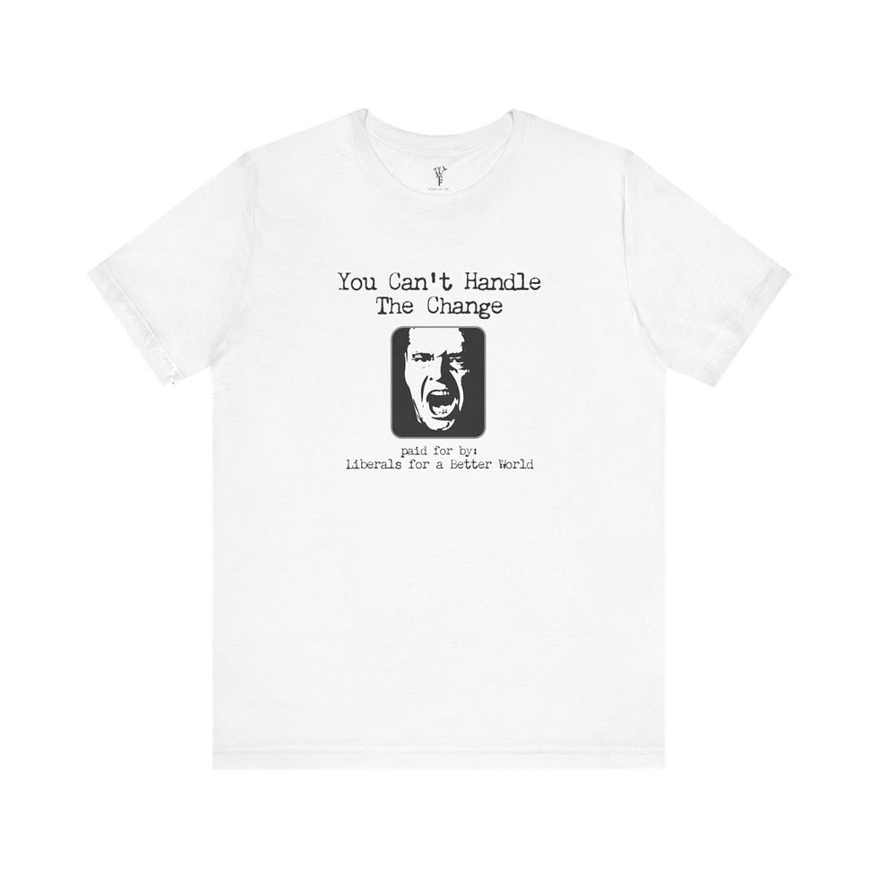 White t-shirt; "You Can't Handle The Change" with Jack Nicholson's image