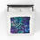 Thumbnail: Abstract art duvet cover, teal, purple, and navy swirls