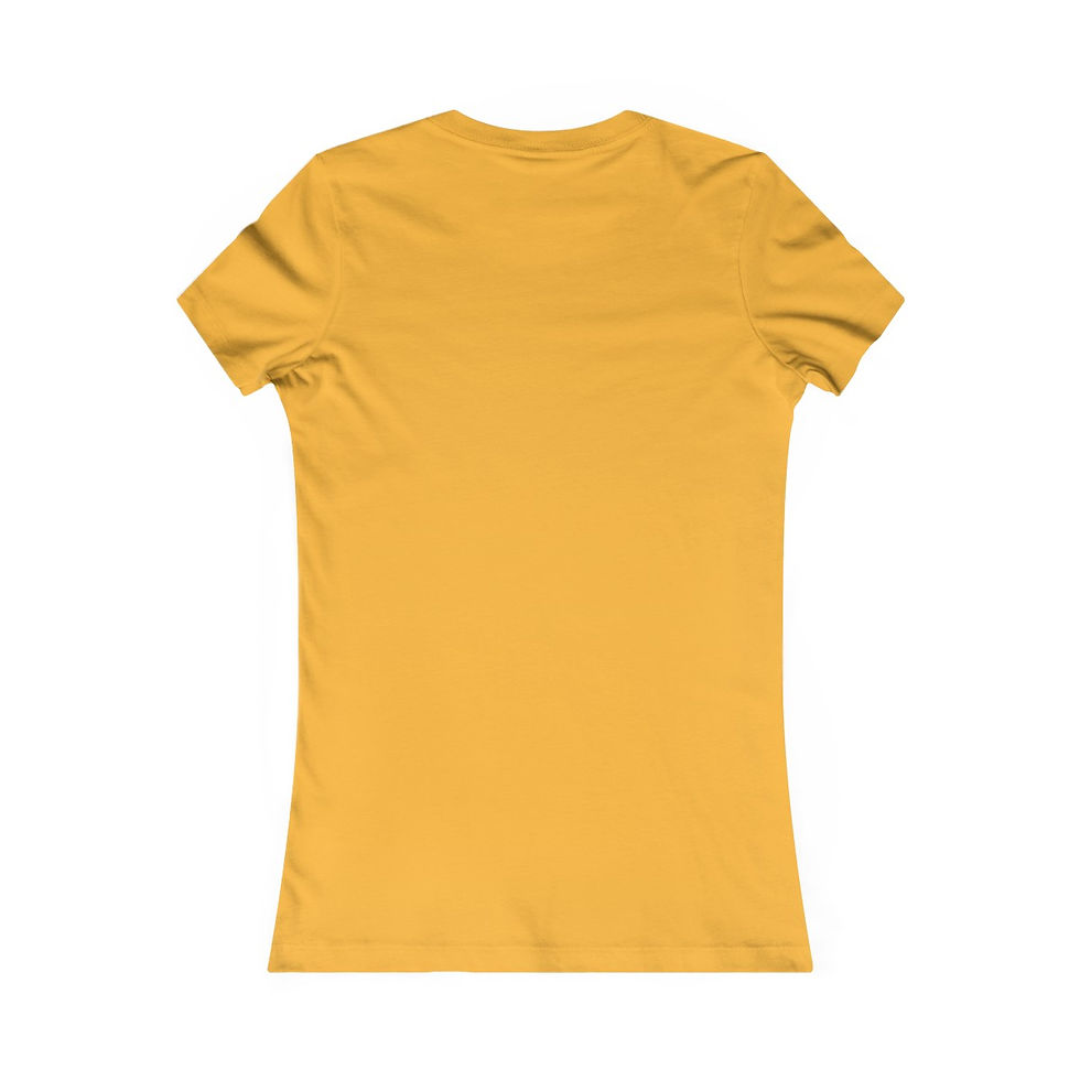 Thumbnail: Back view of mustard yellow women's t-shirt