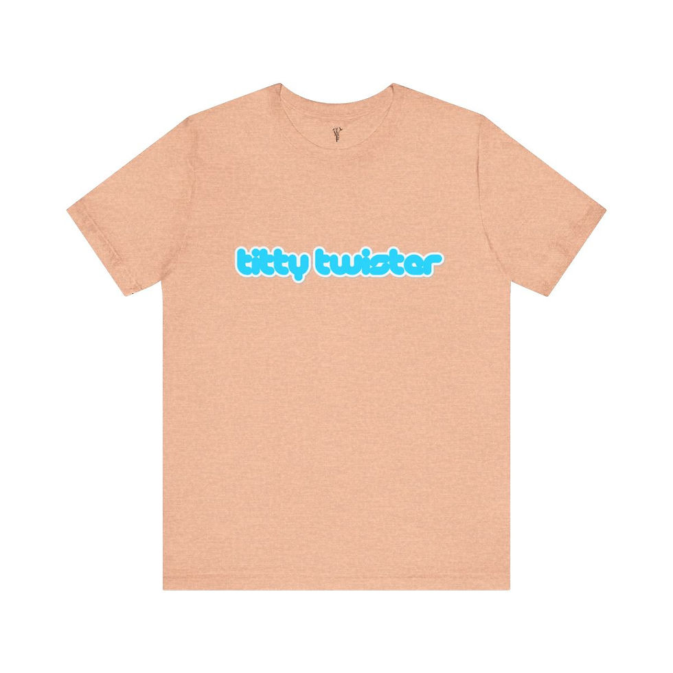 Thumbnail: Peach T-Shirt with "Titty Twister" text