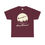 Thumbnail: Burgundy Christmas T-shirt: Santa, moon, trees; 'Merry Christmas!'