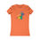 Thumbnail: Rainbow dinosaur on orange women's t-shirt