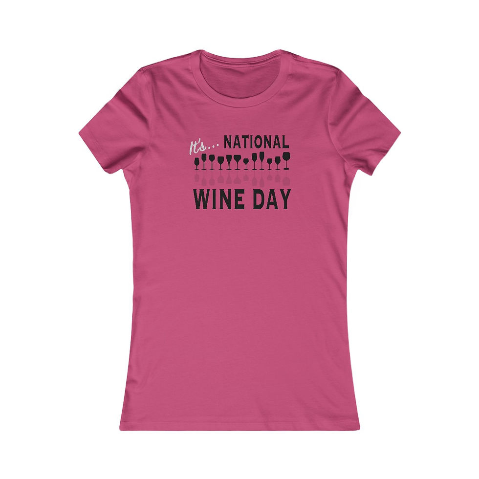 Thumbnail: Pink women's shirt: "It's National Wine Day"
