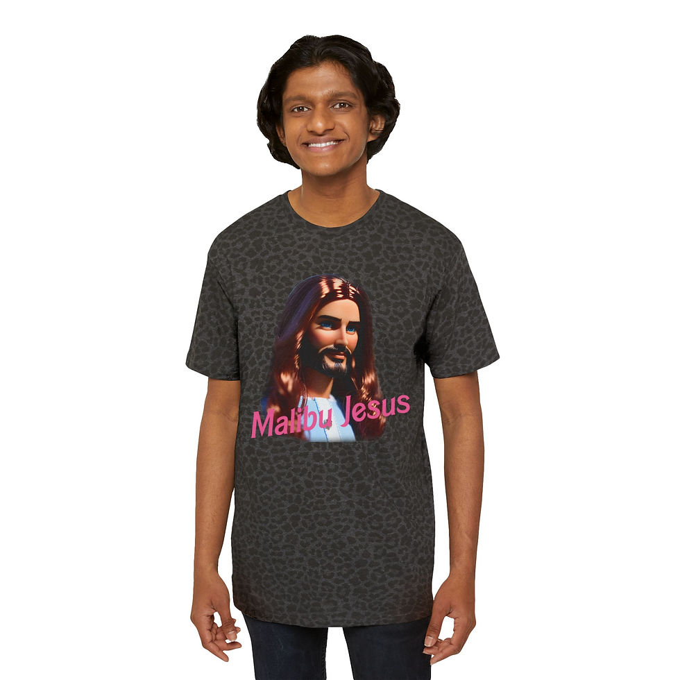 Thumbnail: Leopard Print Malibu Jesus T-shirt