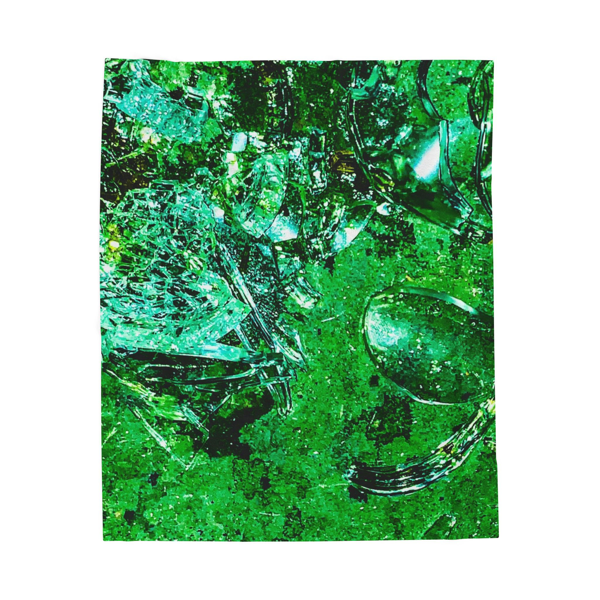 Abstract green art tapestry